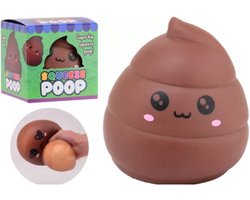 Johntoy speelgoed grote squeeze drol stressbal multicolor.