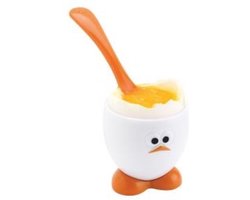 Joie Egghead eierdopje met lepel uit kunststof wit