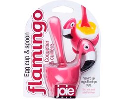 Joie Flamingo eierdopje met lepel roze 10.8x5x12.7cm