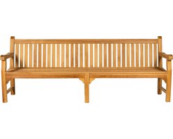 JoJo Living Tuinmeubelen - Tuinbank - Teakhouten Tuinbank Plaza - Teakhouten tuinbank 240 cm - Handgemaakt