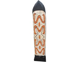JoJo Living Woonaccessoires - Beeld - Suarhouten beeld Tameng - L - Handgemaakt