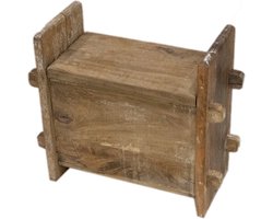 JoJo Living Woonaccessoires - Opberger- Teakhouten opberger Himalaya - 50 cm - Handgemaakt