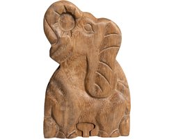 JoJo Living Woonaccessoires - Opberger - Teakhouten puzzeldoos Olifant - Handgemaakt