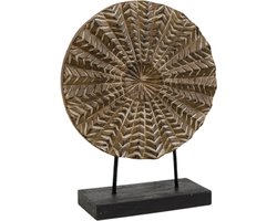 JoJo Living Woonaccessoires - Ornament - Suarhouten ornament Pura bruin - M - Handgemaakt - Hout - Hoogte 47 cm