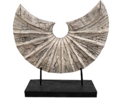 JoJo Living Woonaccessoires - Ornament - Suarhouten ornament Schelp - Half - Handgemaakt