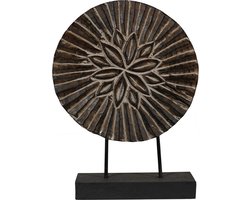 JoJo Living Woonaccessoires - Ornament - Teakhouten ornament Bulat Kecil - Bruin S - Handgemaakt