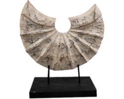 JoJo Living Woonaccessoires - Ornamenten - Suarhouten ornament halve Schelp - S - Handgemaakt