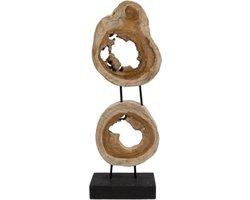 JoJo Living Woonaccessoires - Ornamenten - Teakhouten ornament Bola - Rond - Handgemaakt
