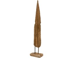 JoJo Living Woonaccessoires - Ornamenten - Teakhouten ornament Veer Bulu - Handgemaakt
