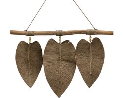 JoJo Living Woonaccessoires - Wanddecoratie - Wanddecoratie Bulu Bruin - Model 1 - Veer - Handgemaakt