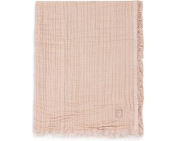 Jollein Baby Deken Ledikant - 120x120cm - Fringe - Moonstone/Ivory - GOTS