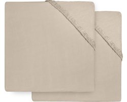 Jollein Baby Hoeslaken Ledikant - Nougat - Jersey - 2 Stuks - 60x120cm