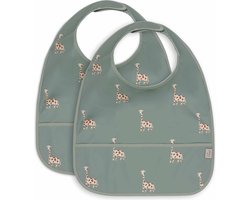 Jollein - Baby Slab Waterproof - Slabbetjes - Jungle Jambo - 2 Stuks