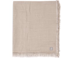Jollein Baby Wiegdeken - 75x100cm - Fringe - Olive Green/Ivory - GOTS