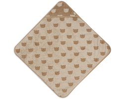 Jollein Badcape Baby - Jersey / Badstof - 75x75 cm - Jacquard - Teddy Bear