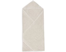 Jollein - Badcape Badstof 100x100cm - Baby Handdoek met Badcape, Omslagdoek, Badponcho - Nougat