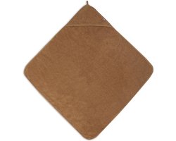 Jollein - Badcape - Bruin - 100% Badstof Katoen - Baby Handdoek met Badcape, Omslagdoek, Badponcho - 75x75 cm