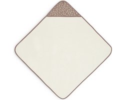 Jollein - Badcape Meadow - Bruin - 100% Badstof Katoen - Baby Handdoek met Badcape, Omslagdoek, Badponcho - 75x75 cm