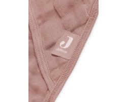 Jollein - Badcape Wrinkled - Roze - 100% Badstof Katoen - Baby Handdoek met Badcape, Omslagdoek, Badponcho - 75x75 cm
