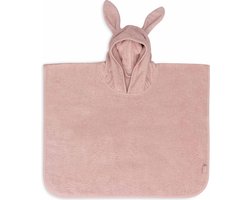 Jollein - Badponcho Baby Badstof - Badcape Kind met Capuchon - Wild Rose