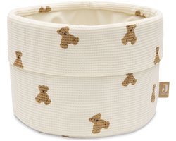 Jollein Commode Mandje - Mini Teddy Bear - Little Waffle - Ø19 cm