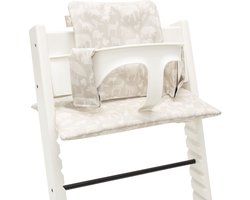 Jollein Stoelverkleiner Meegroei - Animals, Nougat - Voor Kinderstoel - Gecoat Polyester