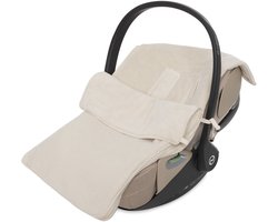 Jollein Voetenzak voor Autostoel & Kinderwagen - Basic Knit - Katoen - 42x82cm - Oatmeal