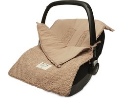 Jollein - Voetenzak voor Autstoel & Kinderwagen (Boucle - Biscuit) - Polyester - Footmuff Maxi Cosi, Kinderwagen of Autostoel - 42x82cm