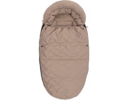 Jollein Voetenzak voor Buggy & Kinderwagen - Embossed - Polyester - 42x82cm - Milky Coffee