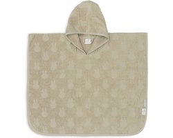 Jollein x Nijntje - Badponcho Baby Badstof - Badcape Kind met Capuchon - Miffy Jacquard - Olive Green