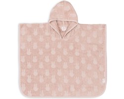 Jollein x Nijntje - Badponcho Baby Badstof - Badcape Kind met Capuchon - Miffy Jacquard - Wild Rose