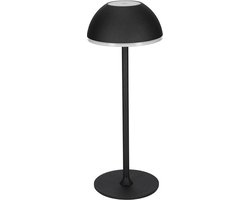 JONSKA LED Tafellamp - Tafellamp Oplaadbaar - Tafellamp Slaapkamer - Tafellamp Woonkamer - Tafellamp Zwart - ∅11 x 28.5 cm