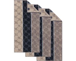 JOOP! Handdoek Signature Cornflower Stripes Een maat, 50x100 Set van 3