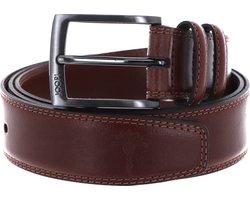 JOOP! Leren Riem Double Quilted Coll. Belt 3,5 CM W105 Cognac Bruine