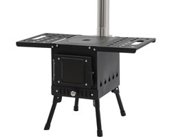 Joorly Buitenkachel - Houtkachel - Houtkachel Buiten - Opvouwbaar - Voor buiten kamperen - 36–56cm hoog - 8kg - Zwart