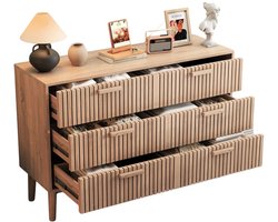 Joorly Joorly Ladekast - Kledingkast - Opbergkast - Ladenkastje - Ladekasten Slaapkamer - Dressoir - Dressoir Kasten - 100 x 34 x 73 cm - Bruin