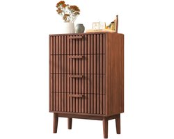 Joorly Ladekast - Kledingkast - Opbergkast - Ladenkastje - Ladekasten Slaapkamer - Dressoir - Dressoir Kasten - 60x34x91cm - Bruin
