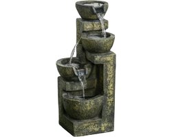 Joorly Tuinfontein - Fontijn - Fontein Tuin - Waterornamenten voor buiten - Waterval Ontwerp - 25x24x60cm