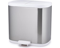 Joseph Joseph Badkamer Split Prullenbak - 6 Liter - met 2 Compartimenten - RVS