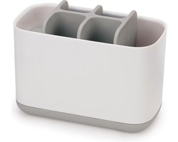 Joseph Joseph - Badkamer Tandenborstelorganiser - 12,8 x 8,6 x 17,1 cm - Wit/Grijs
