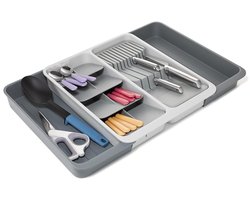 Joseph Joseph DrawerStore™ Uitschuifbare meerlaagse bestelinzet met messenorganiser