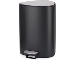 Joseph Joseph - EasyStore Prullenbak met Pedaal 5 liter - Roestvast Staal - Zwart -