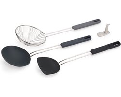 Joseph Joseph - Elevate Fusion Wokset 3-Delig - Siliconen - Zwart