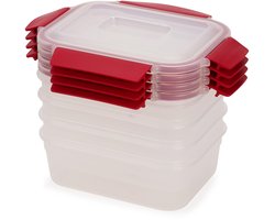 Joseph Joseph Nest Lock 4-delige Vershouddozen Set – 1.1 Liter – Lekvrij – Stapelbaar – Rood