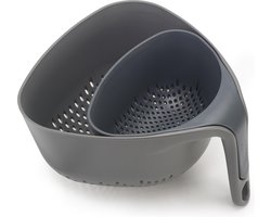Joseph Joseph Nest Vergietenset 2-delig – Grijs – Stapelbaar – Met Verticale Handgreep – BPA-vrij