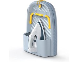 Joseph Joseph Pocket - Ruimtebesparende opvouwbare strijkplank op tafel met katoenen hoes en geïntegreerde ijzeren standaard, grijs/geel De Joseph Joseph Store openen