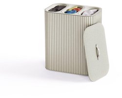 Joseph Joseph Tota Luxe 90L Wasmand Ecru, 3 compartimenten