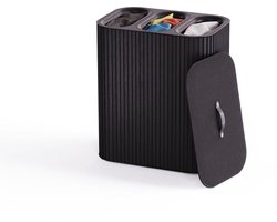 Joseph Joseph Tota Luxe 90L Wasmand Zwart, 3 compartimenten