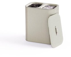 Joseph Joseph Tota Twin Luxe Wasmand 2x45 liter Bamboe - Ecru