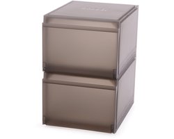 Joseph Joseph Uitschuifbare Schoenenboxen Stapelbaar Grijs - 2 Stuks